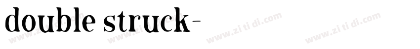 double struck字体转换